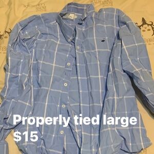 Properly tied dress shirt